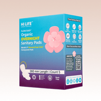 Flow Easy™ Overnight Organic Sanitary Pads | Pack of 5 + Disposable Pouches