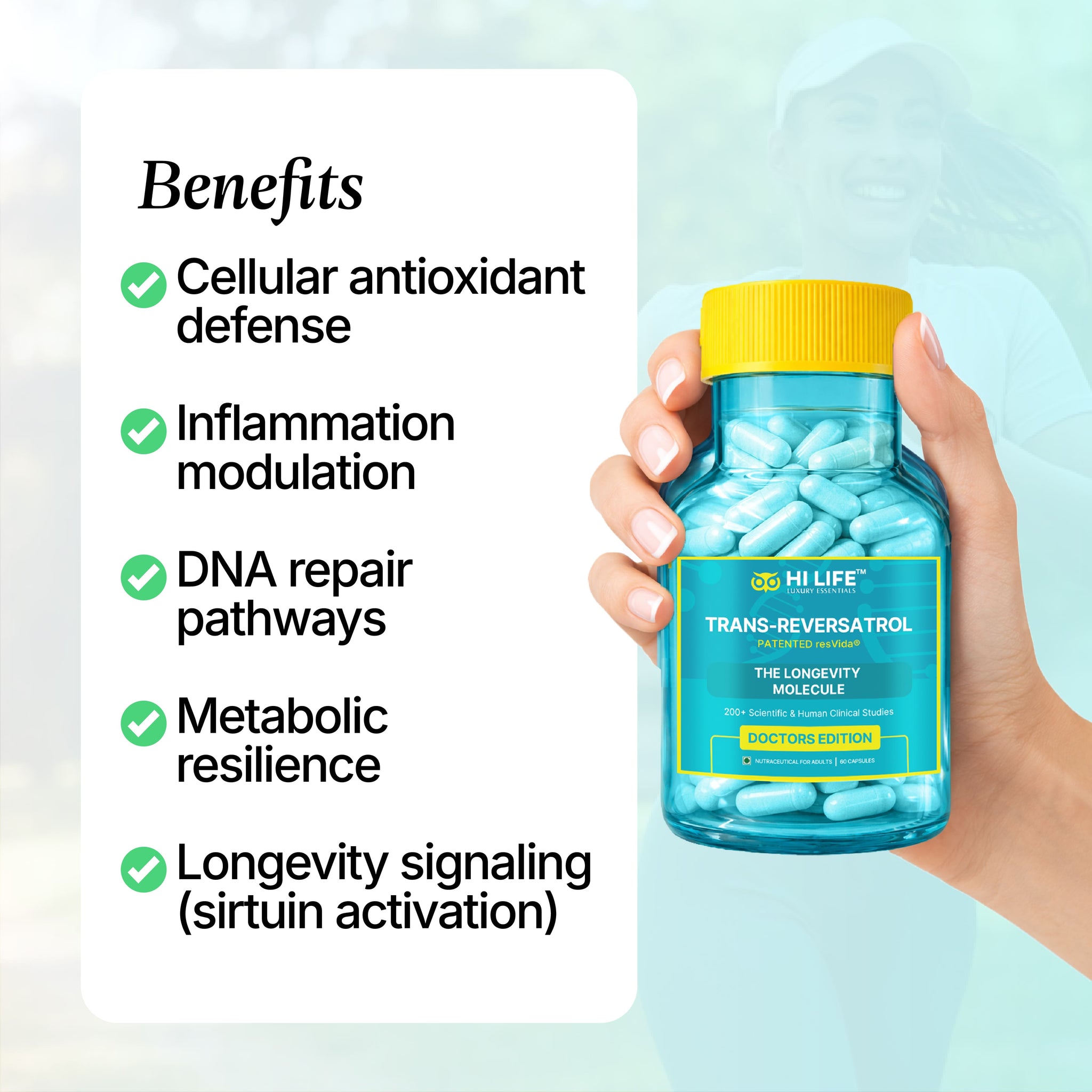 Trans-Resveratrol Capsules | Pack of 30