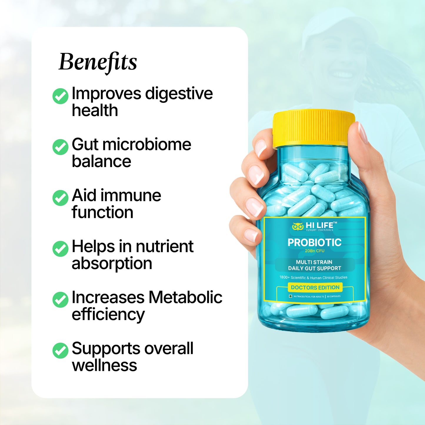 Probiotic 20 Billion CFU Capsules | Pack of 30