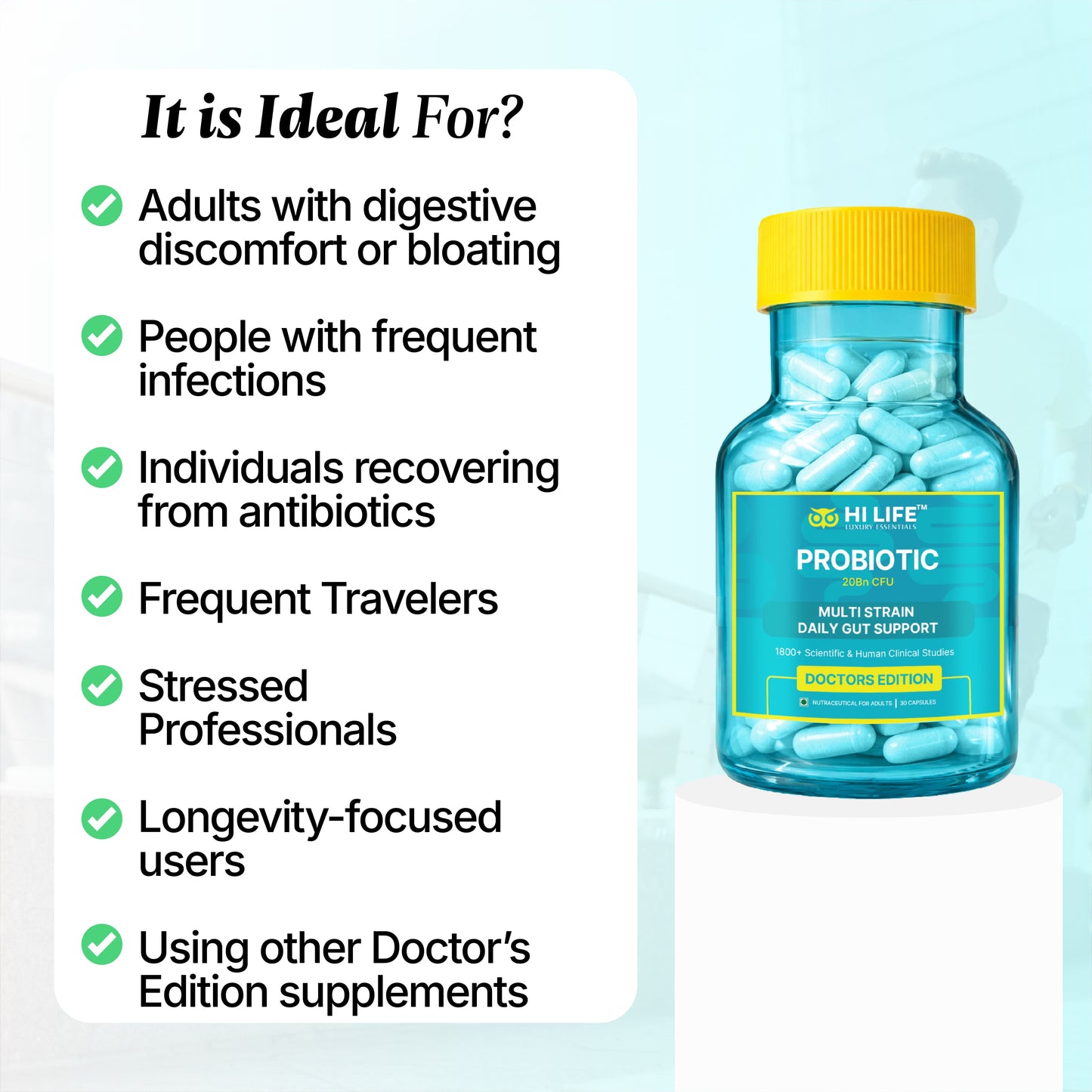 Probiotic 20 Billion CFU Capsules | Pack of 30