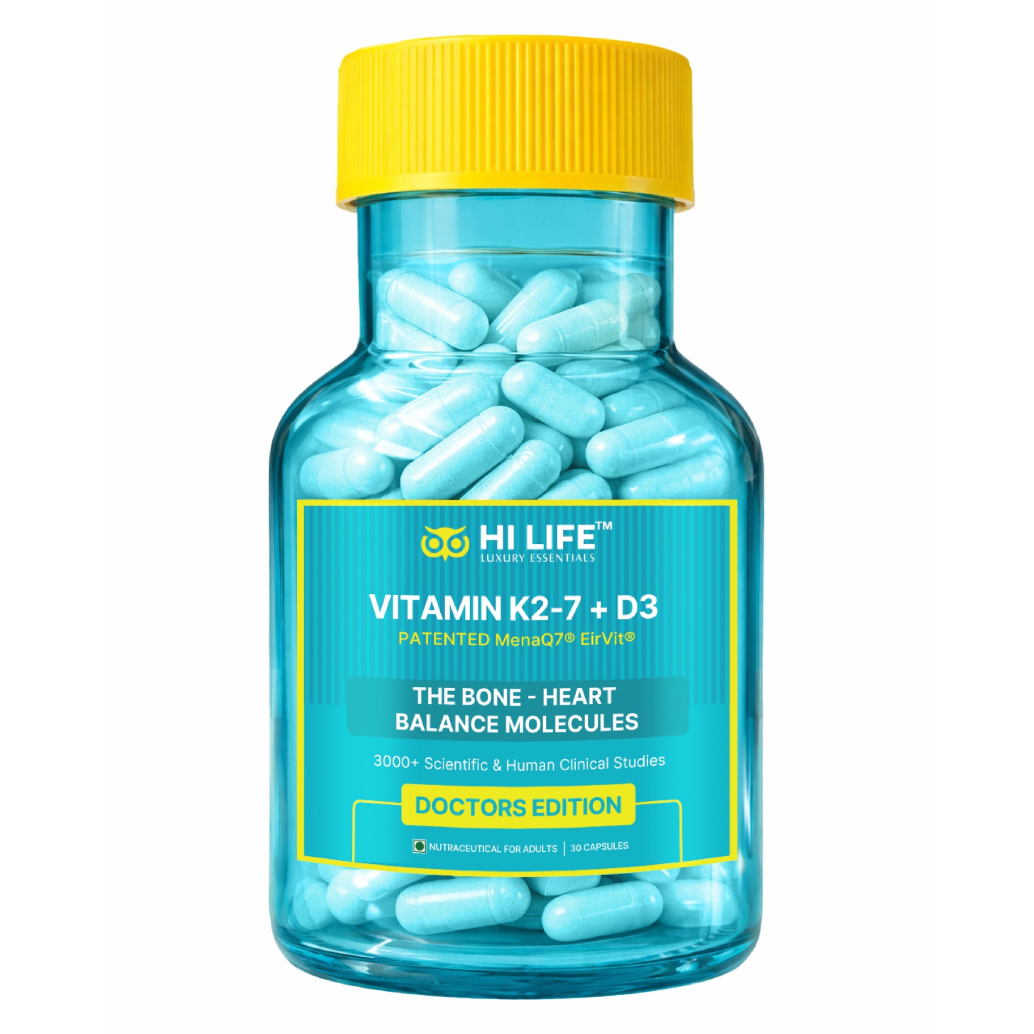 Vitamin K2-7 + D3 Capsules | Pack of 30