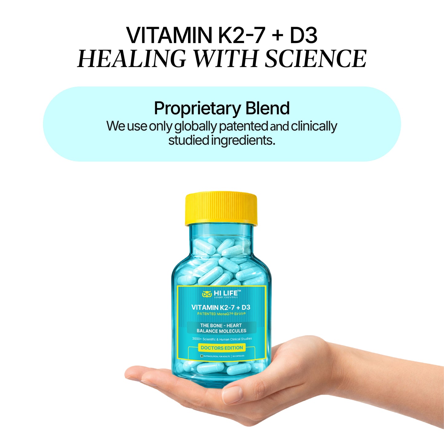 Vitamin K2-7 + D3 Capsules | Pack of 30