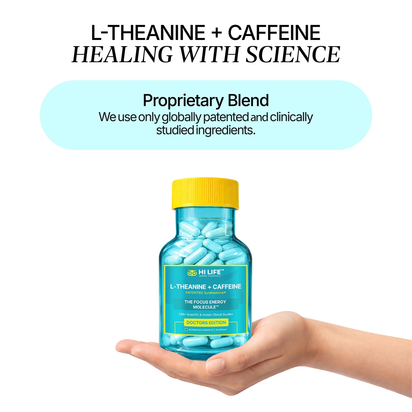 L-Theanine + Caffeine Capsules | Pack of 30