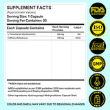 L-Theanine + Caffeine Capsules | Pack of 30