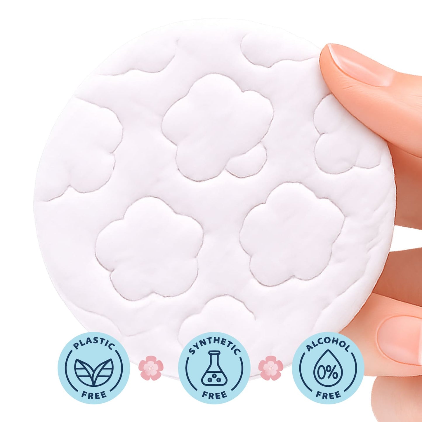 Hi Life™ 100% GOTS Certified Organic Cotton Pads - Rounds - Pack of 50