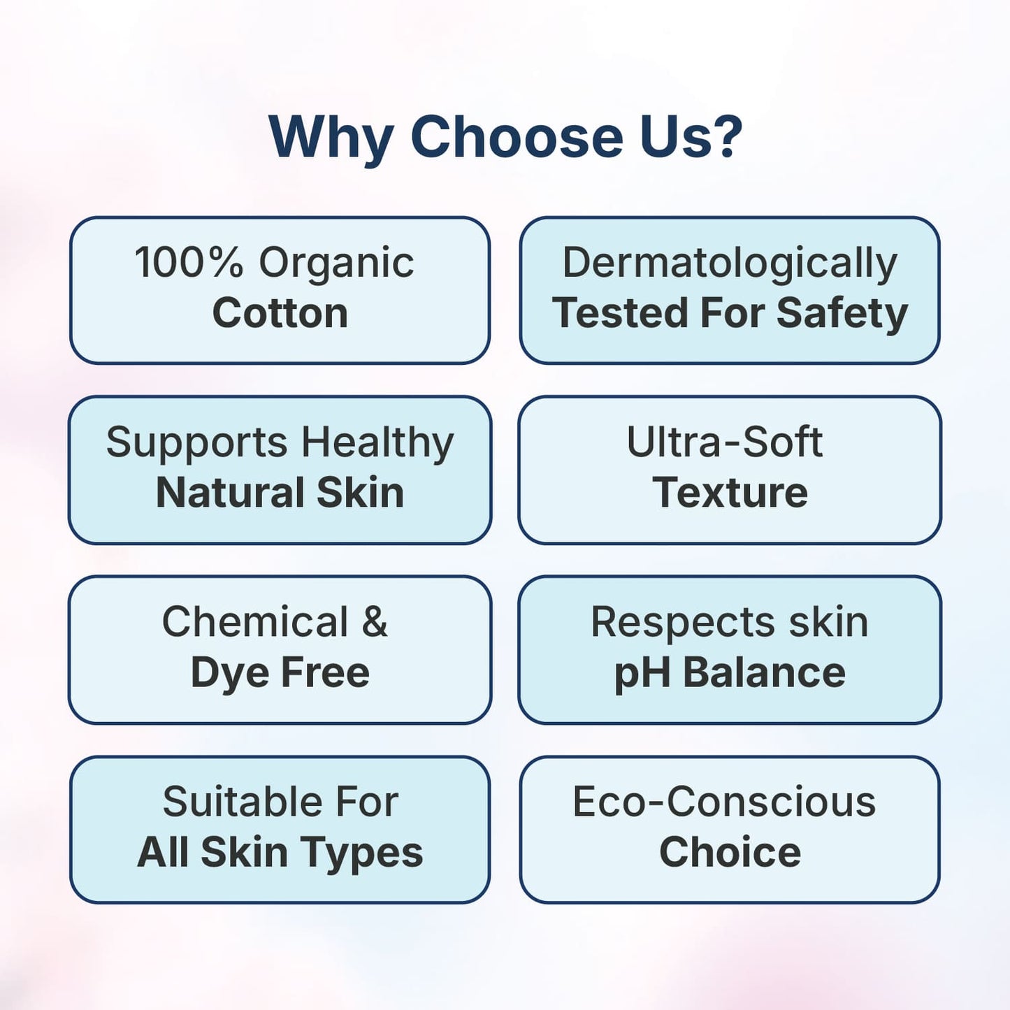Hi Life™ 100% GOTS Certified Organic Cotton Pads - Rounds - Pack of 50