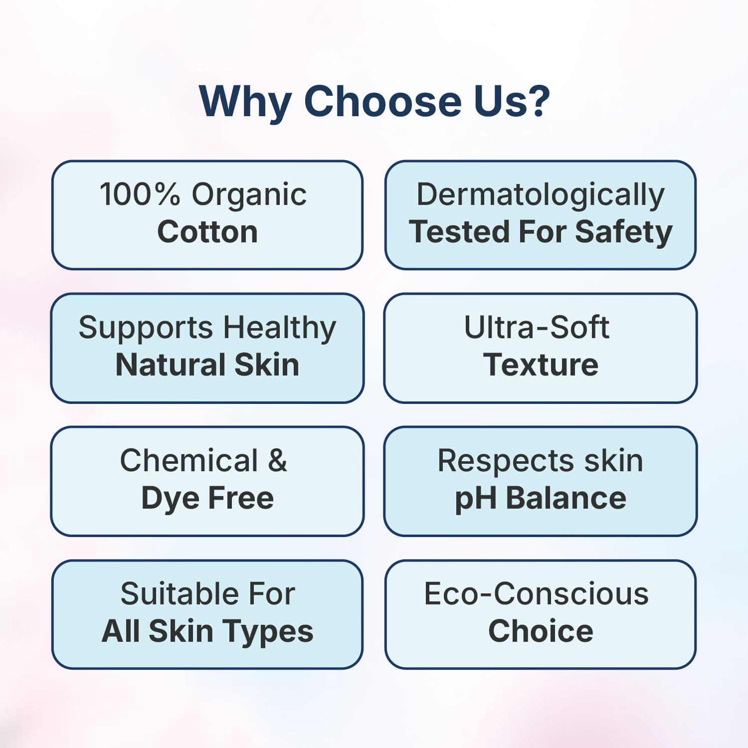 Hi Life™ 100% GOTS Certified Organic Cotton Pads - Rounds - Pack of 50
