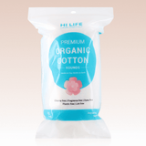Hi Life™ 100% GOTS Certified Organic Cotton Pads - Rounds - Pack of 50
