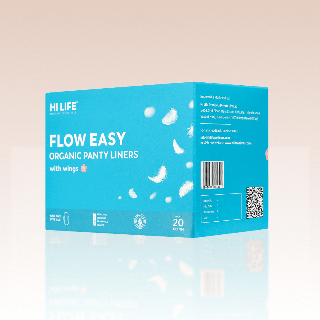 Flow Easy™ Organic Panty Liners With Wings Pack of 20
