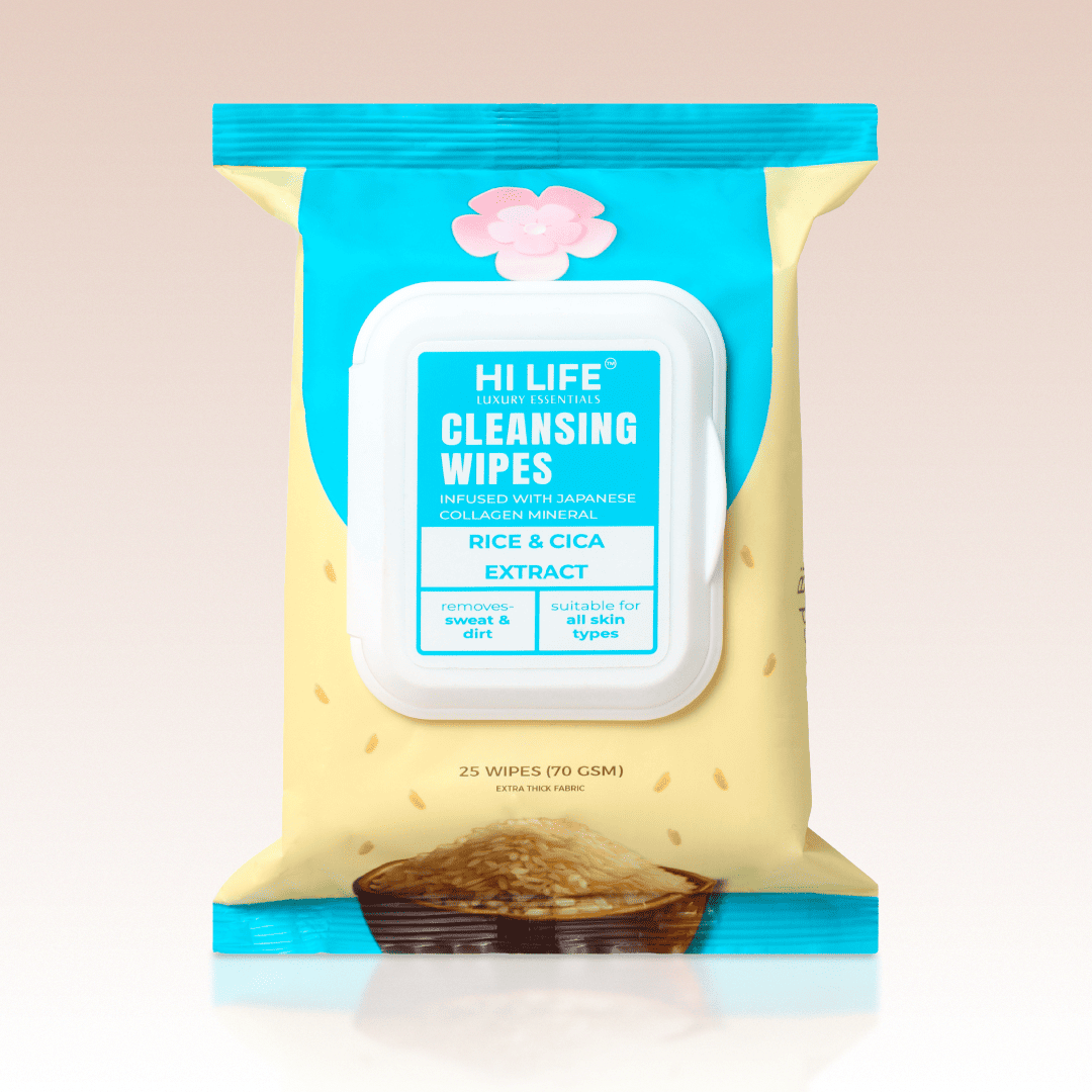 Rice & CICA Oil Wet Wipes 25 Wipes, 70 GSM Thick