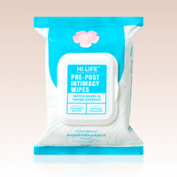 Pre and Post Intimacy Hygiene Wipes | 70 GSM Thick | Pack of 25 Wipes