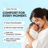 Flow Easy Maternity pads - Pack of 8 + Disposable Pouches