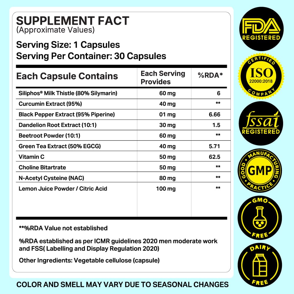 Liver Detox Capsules | Pack of 30