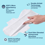 Flow Easy™ Organic Sanitary Pads | Pack of 8 + Disposable Pouches