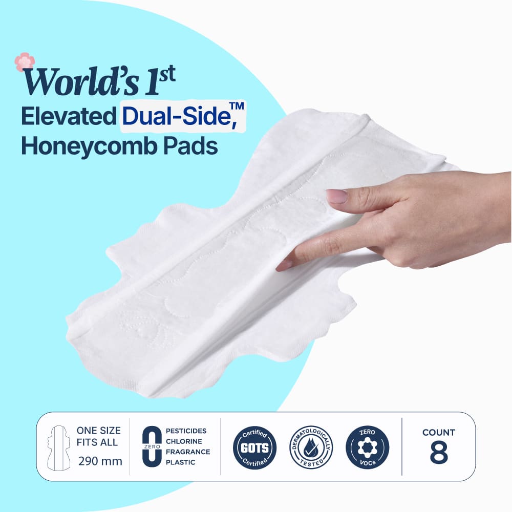 Flow Easy™ Organic Sanitary Pads | Pack of 8 + Disposable Pouches