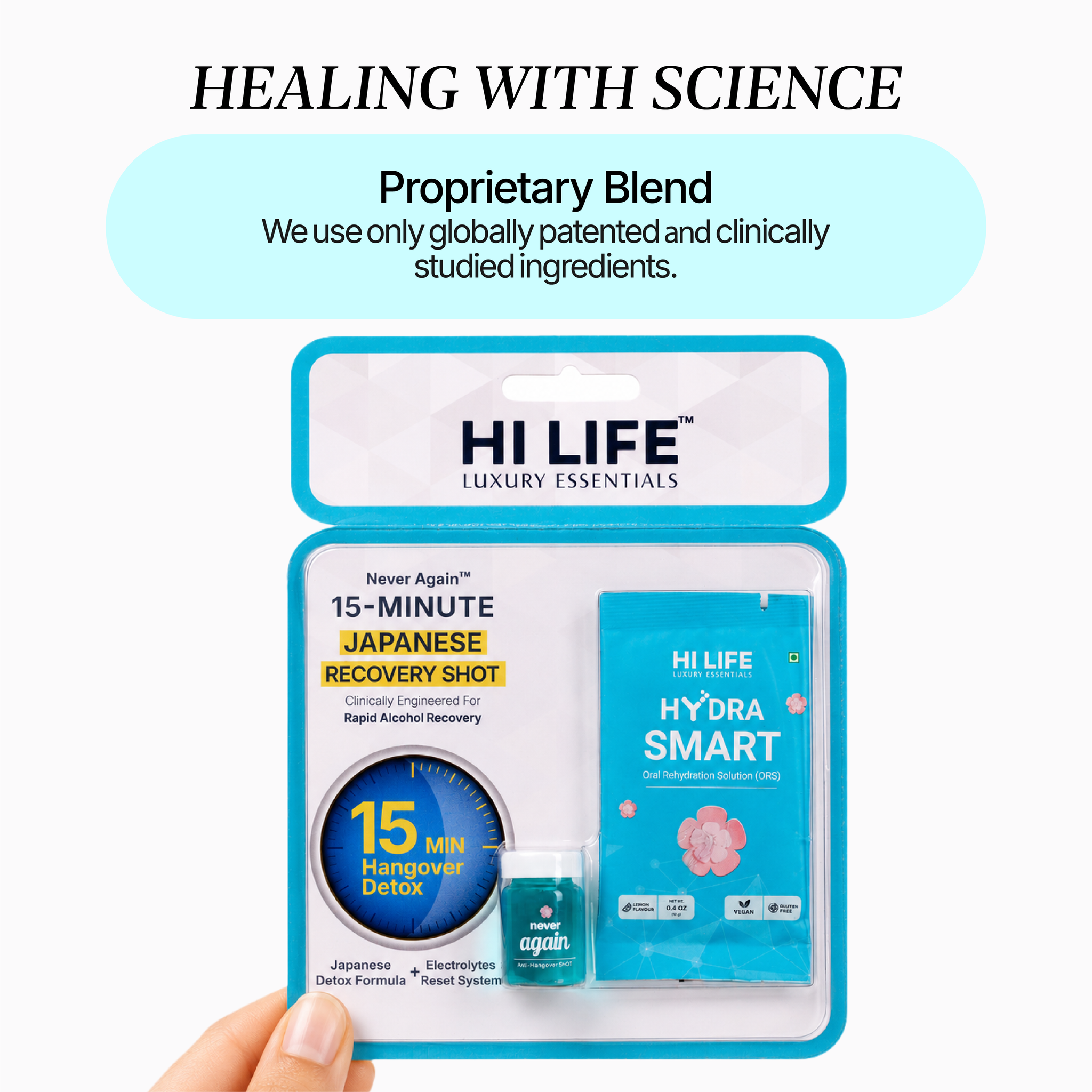 NEVER AGAIN™ — The 15-Minute Hangover Recovery Shot