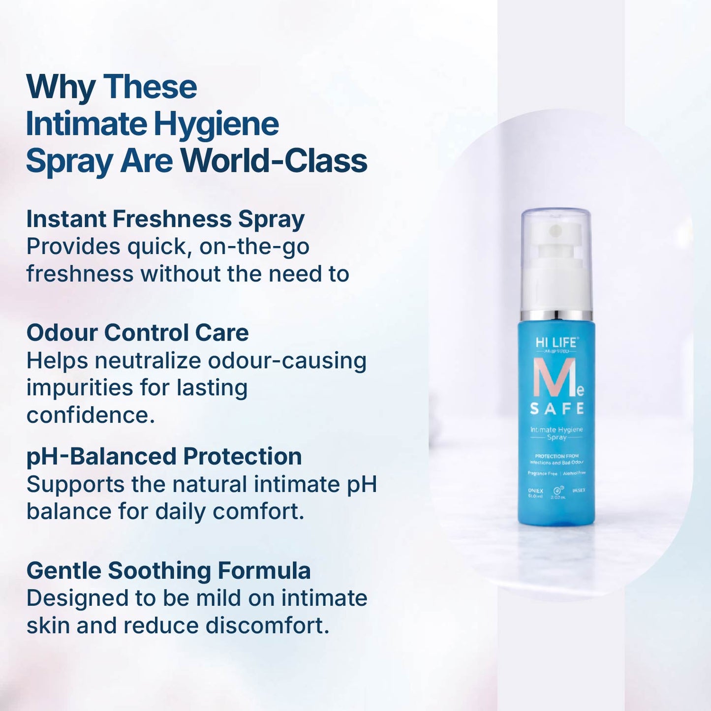 Me Safe Hygiene Spray for Intimate Health and Instant Freshness