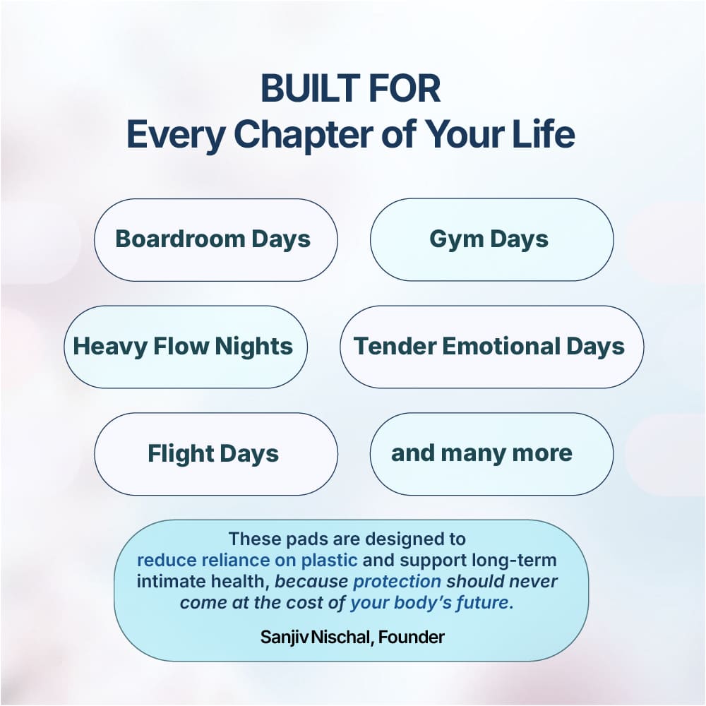 Flow Easy™ Organic Sanitary Pads | Pack of 8 + Disposable Pouches