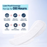 Flow Easy™ Organic Sanitary Pads | Pack of 8 + Disposable Pouches