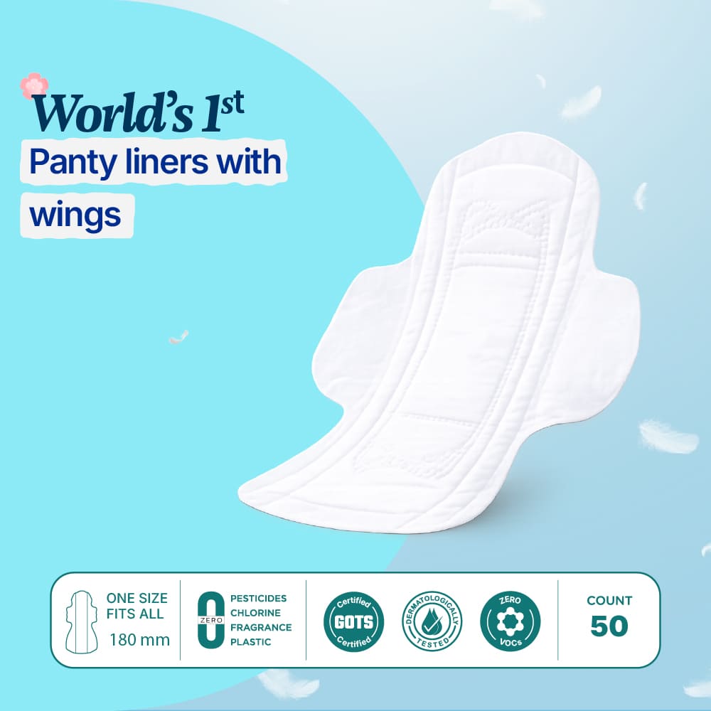 Flow Easy™ Organic Panty Liners With Wings Pack of 50