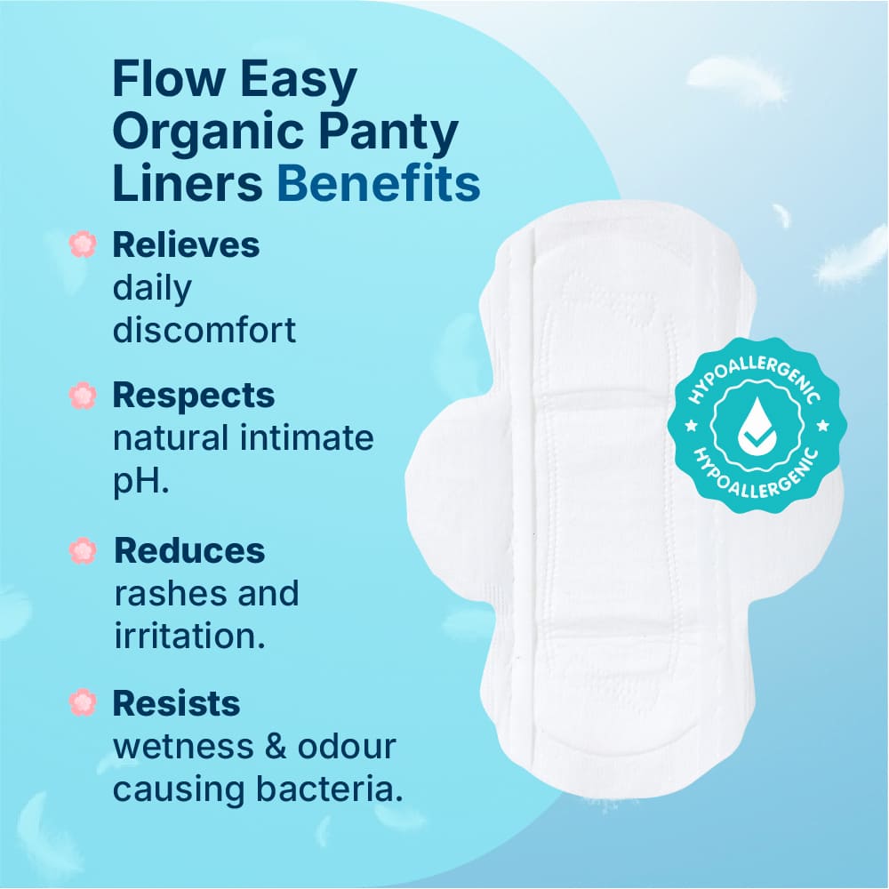 Flow Easy™ Organic Panty Liners With Wings Pack of 50