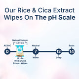 Rice & CICA Oil Wet Wipes 25 Wipes, 70 GSM Thick