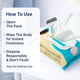 Rice & CICA Oil Wet Wipes 25 Wipes, 70 GSM Thick