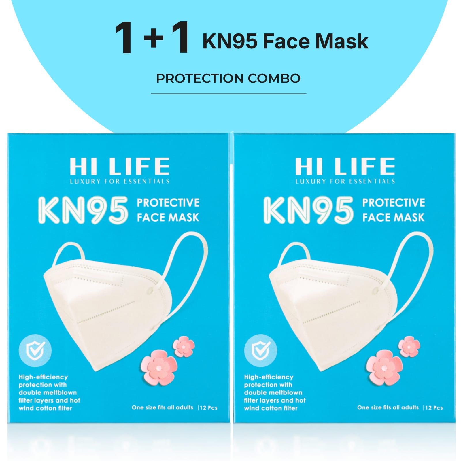 Hi Life KN95 Protective Face Mask - Pack of 2