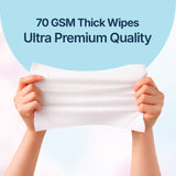 Matcha and Avocado Oil Wet Wipes 25 Wipes, 70 GSM Thick