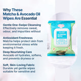 Matcha and Avocado Oil Wet Wipes 25 Wipes, 70 GSM Thick