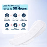 Flow Easy™ Organic Sanitary Pads | Pack of 15 + Disposable Pouches