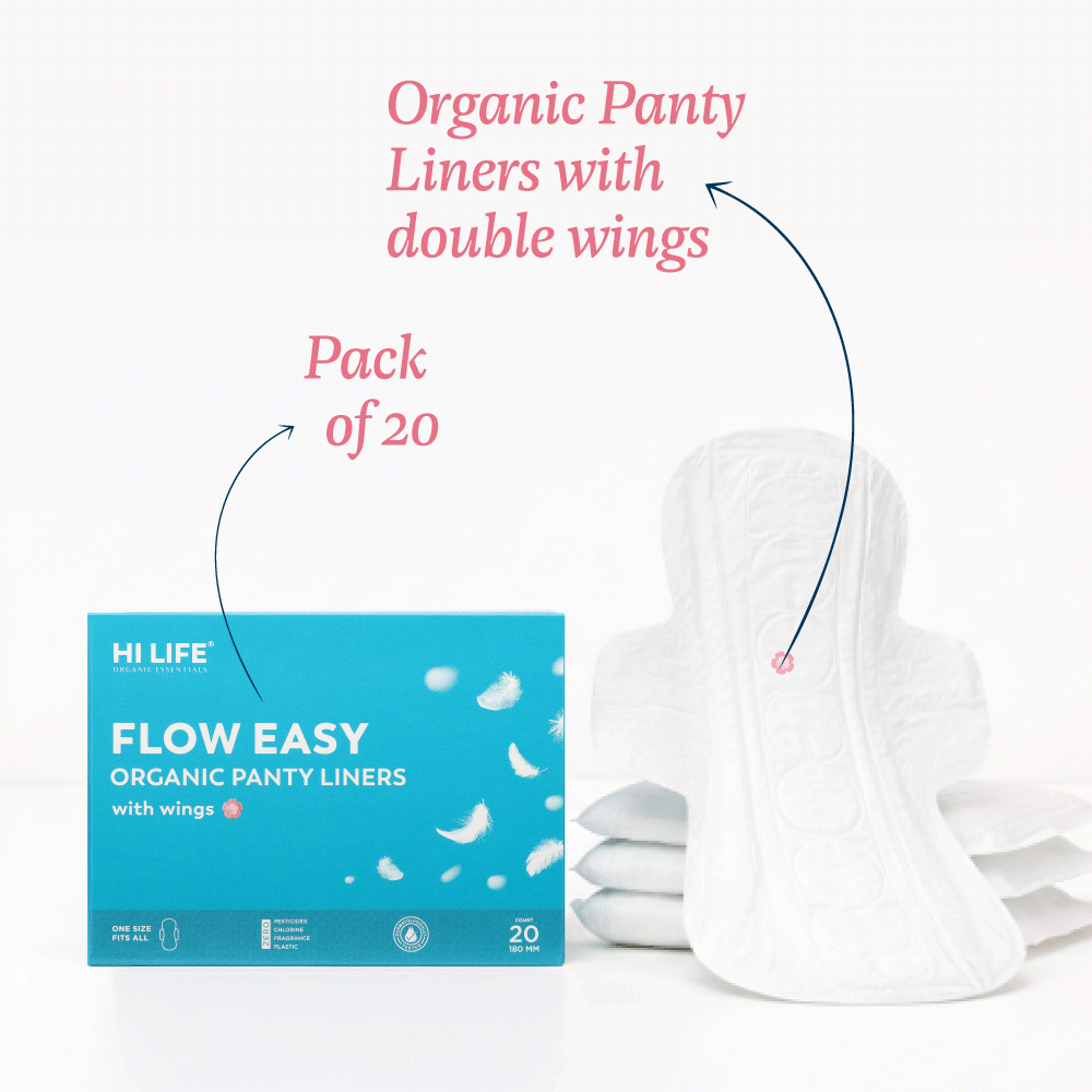 Flow Easy™ Organic Panty Liners With Wings Pack of 20