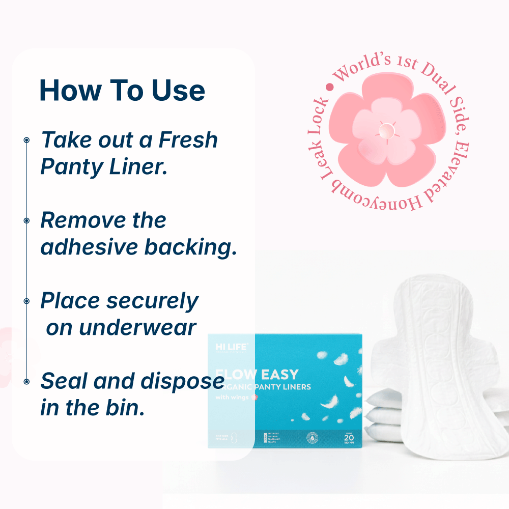 Flow Easy™ Organic Panty Liners With Wings Pack of 20
