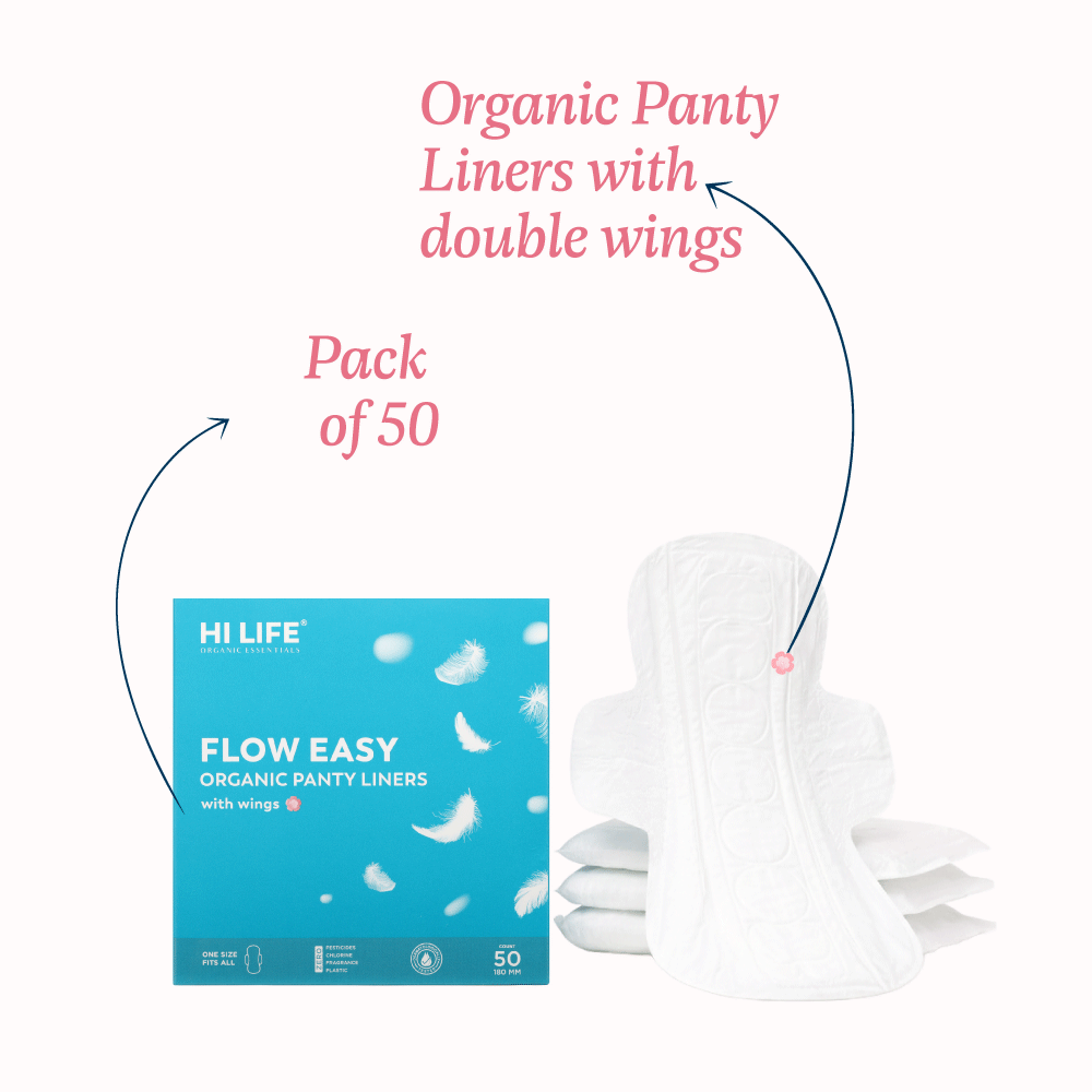 Flow Easy™ Organic Panty Liners With Wings Pack of 50